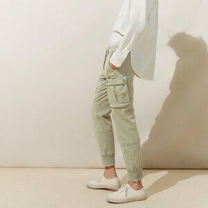 Raffaello Rossi Perry Cargo Pants Womens 4 Green Stretch Utility